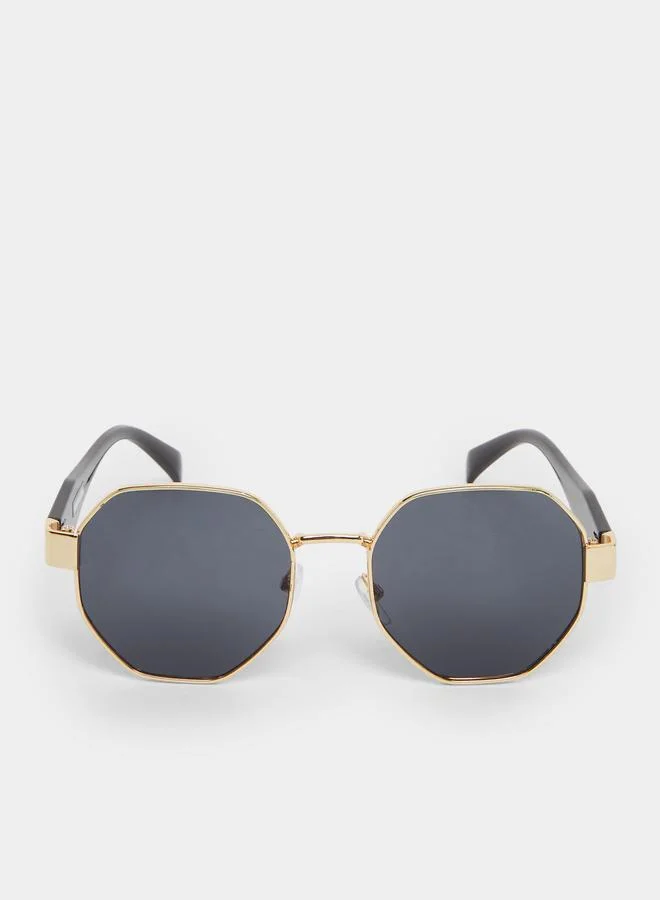 ستايلي نظارة شمسية دائرية مع وسادات أنف